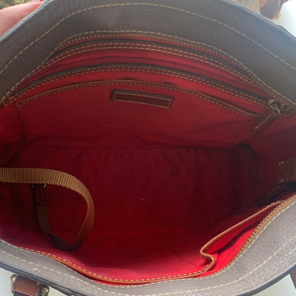 Dooney and Bourke Pebble Grain Lexington Taupe Tote Bag - Picture 14 of 15